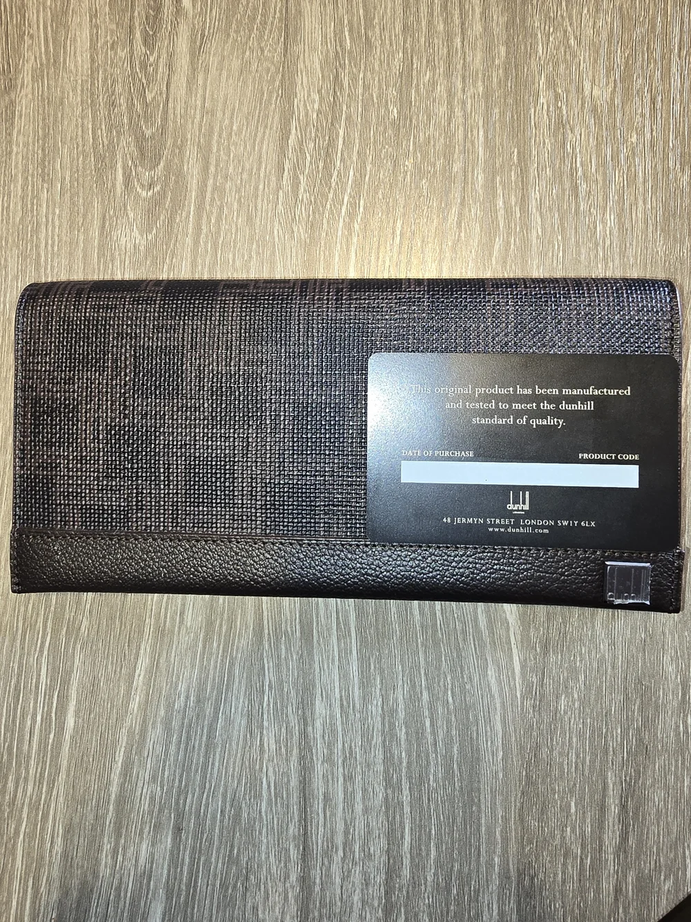 New Dunhill London Brown Long Bifold Wallet